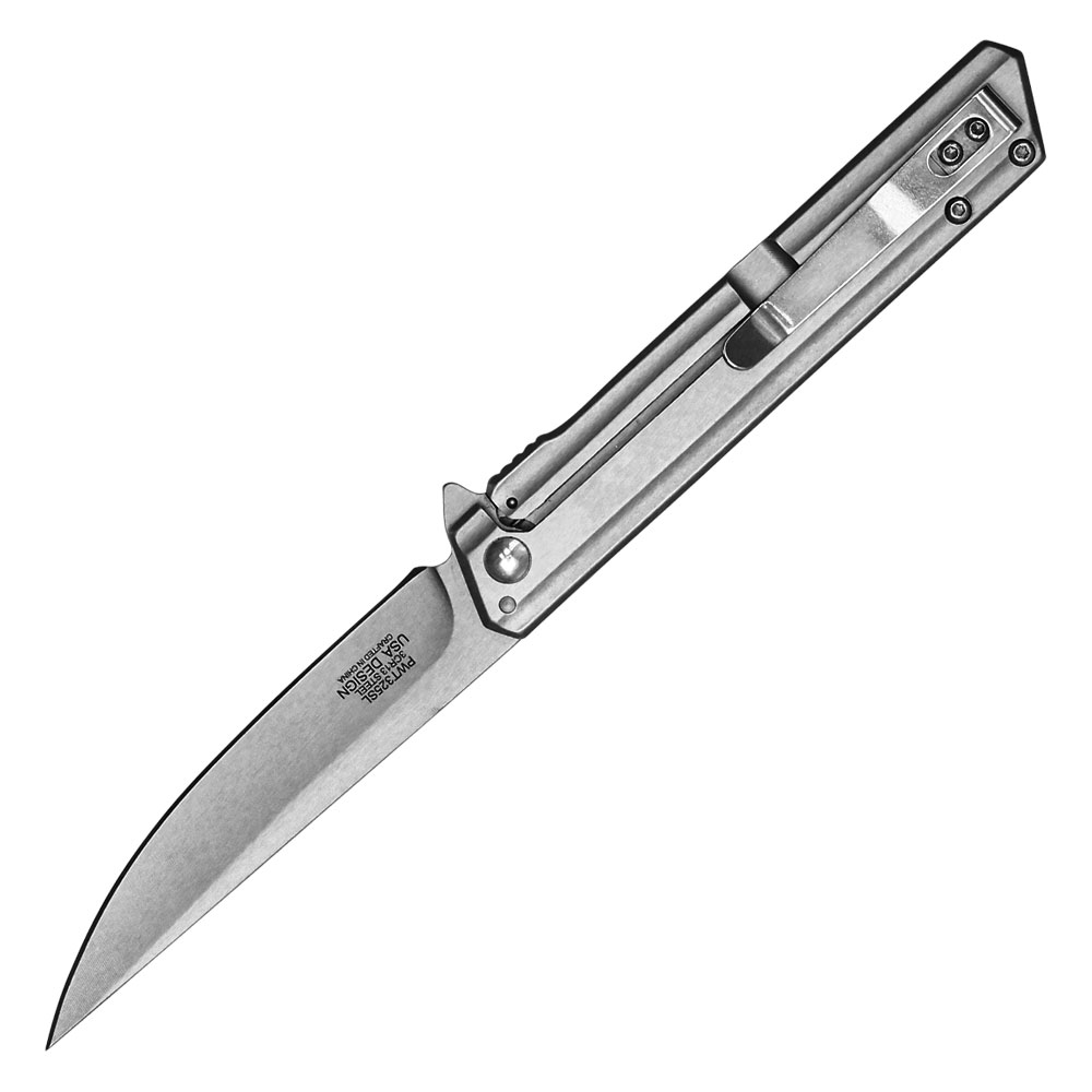 8.5" Assisted Open Pocket Knife Silver view 3